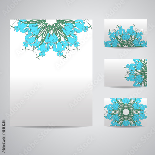 Set of blank templates.