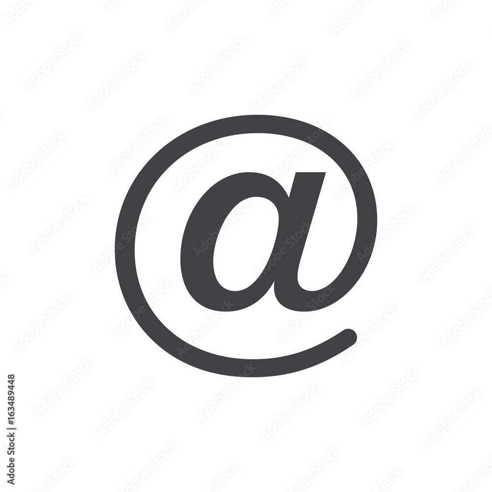 At sign icon vector, filled flat sign, solid pictogram isolated on white. Email symbol, logo illustration. Pixel perfect graphics At sign icon vector, filled flat sign, solid pictogram isolated on white. Email symbol, logo illustration. Pixel perfect graphics