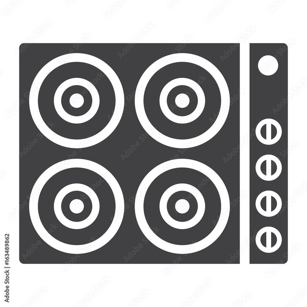 electric hot plate glyph icon, electrical stove and appliance, vector graphics, a solid pattern on a white background, eps 10. electric hot plate glyph icon, electrical stove and appliance, vector graphics, a solid pattern on a white background, eps 10.