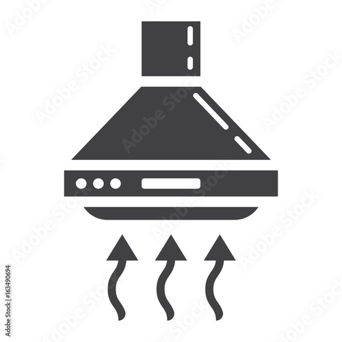 Extractor hood solid icon, kitchen and appliance, vector graphics, a glyph pattern on a white background, eps 10.