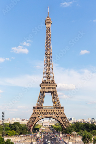 View of the famous Eiffel Tower from Place de Trocadero in Paris. France. © Renar