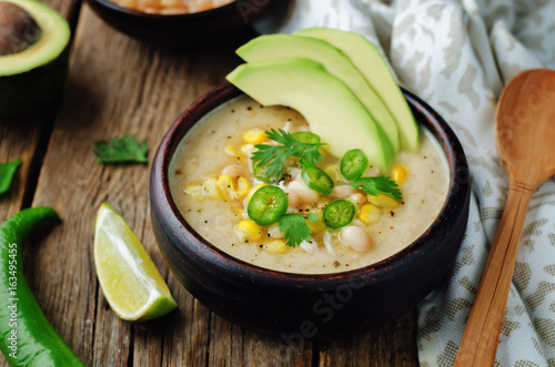 White bean chicken chili photo