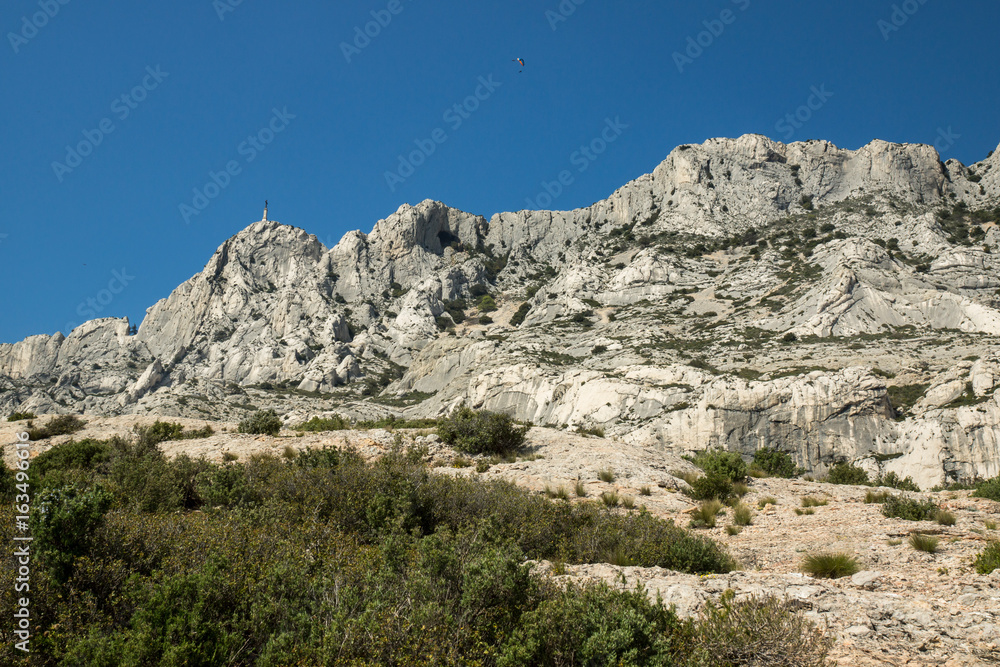 Sainte-Victoire mountain in south of France.