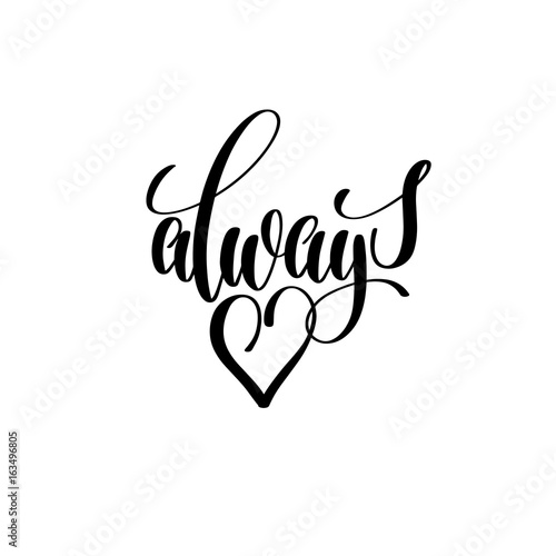 always in love lettering poster