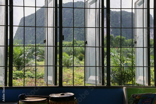 Looking out of a classroom in thailand 