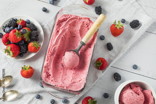Fotografija Sweet Homemade Berry Ice Cream