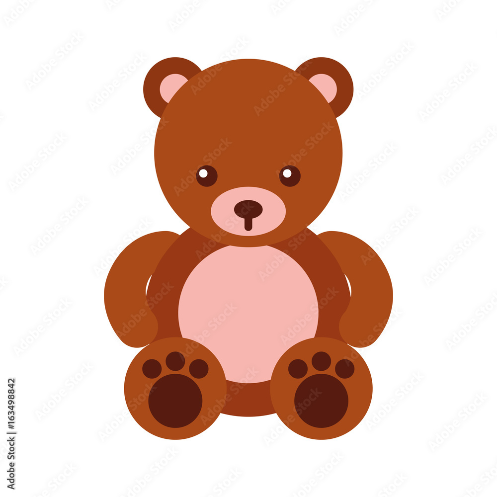 cute bear teddy icon vector illustration design