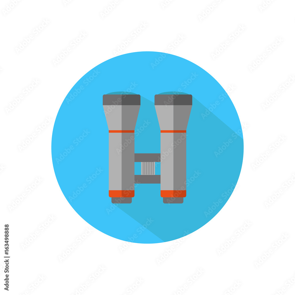 Camping elements. Icon of binocular for forest camp. Camping elements. Icon of binocular for forest camp.