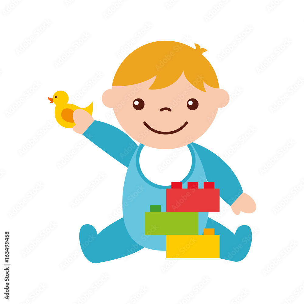 cute boy baby with toys avatar character vector illustration design cute boy baby with toys avatar character vector illustration design