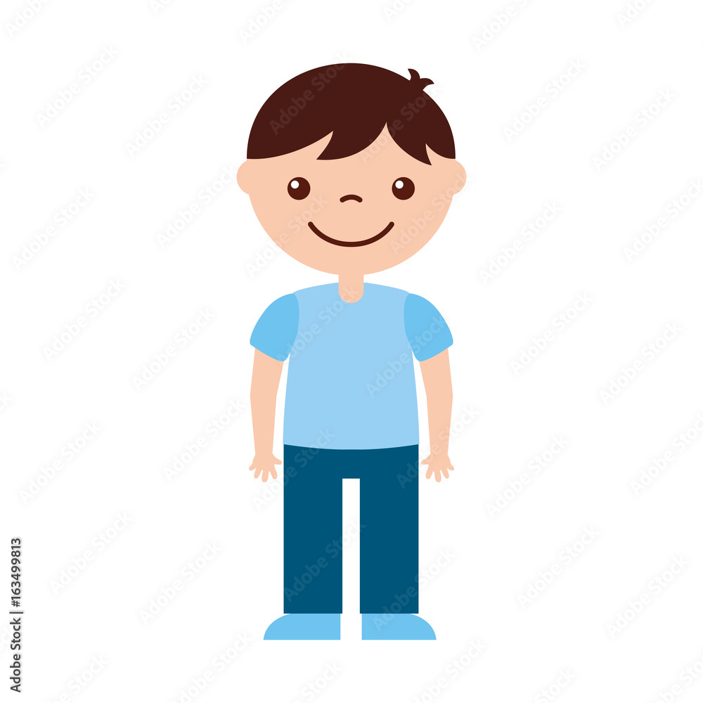 cute boy character icon vector illustration design