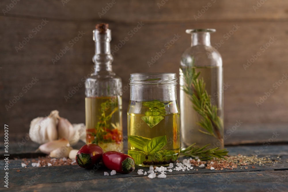 Ingredient by herb with oil in container Ingredient by herb with oil in container