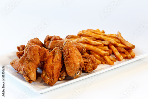 Photography chicken wing dinner