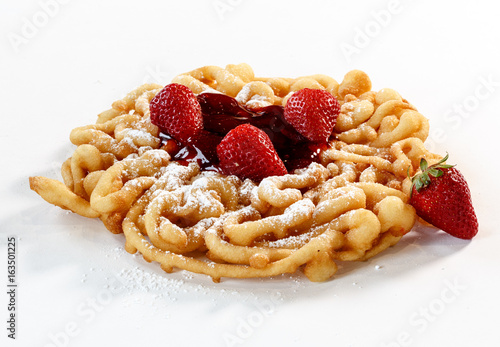 funnel cake w/strawberries photo