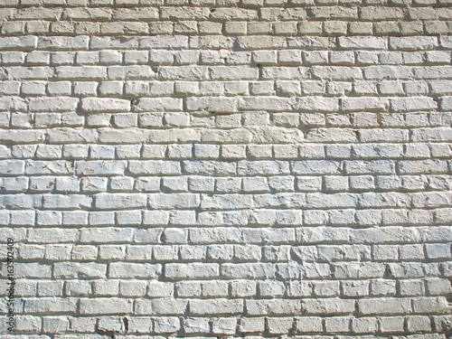 Hintergrund, Textur: Alte Ziegelmauer, weiß getüncht