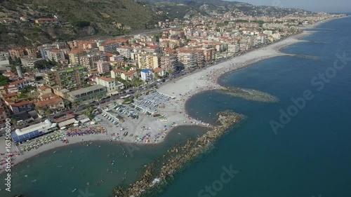 Wallpaper Mural View from the height of the beach and residential area of the city, Ventimiglia, Italy, July 2017. Torontodigital.ca