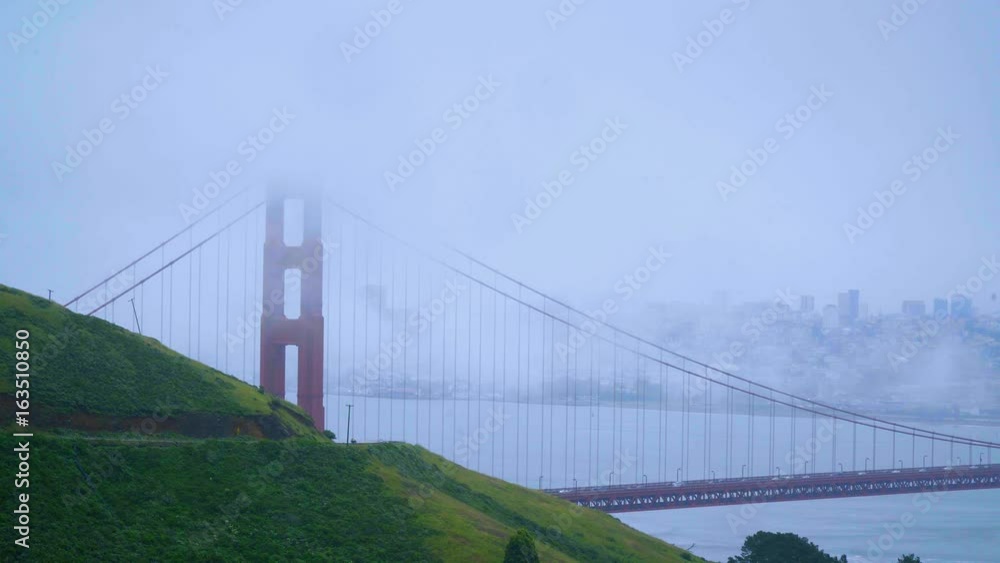 Golden Gate Bridge San Francisco on a foggy day Golden Gate Bridge San Francisco on a foggy day