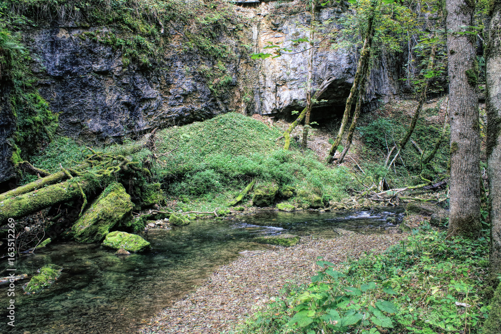 Black Forest hiking trail through the Wutachschlucht, Germany Black Forest hiking trail through the Wutachschlucht, Germany