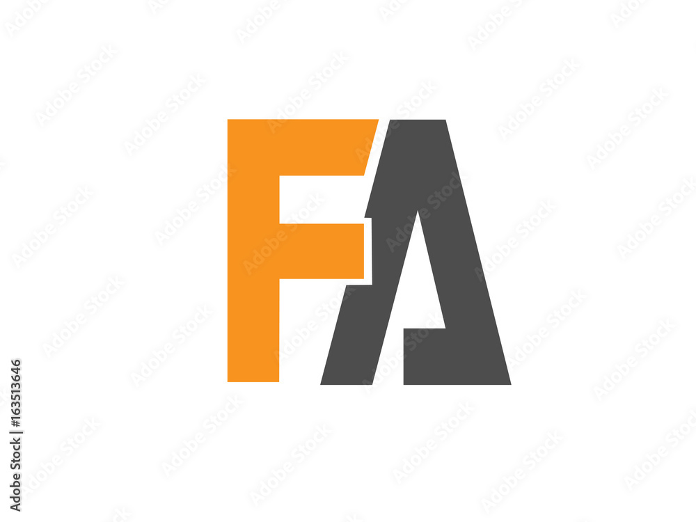 Fototapeta premium FA Initial Logo for your startup venture