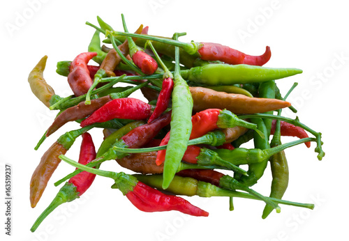 Isoalted Thai multiple color chili