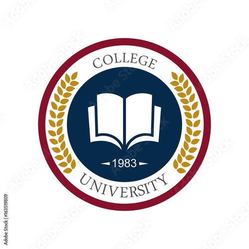 University campus logo design template