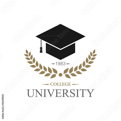 University campus logo design template