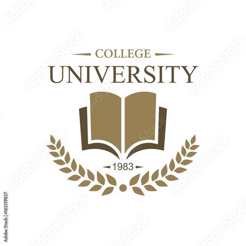 University campus logo design template