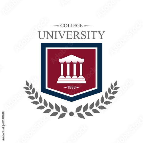 University campus logo design template