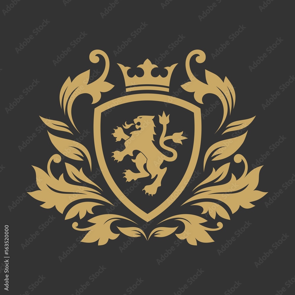 Royal luxury lion brand logo template Royal luxury lion brand logo template
