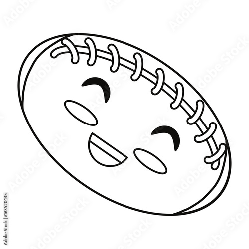 American football ball cartoon