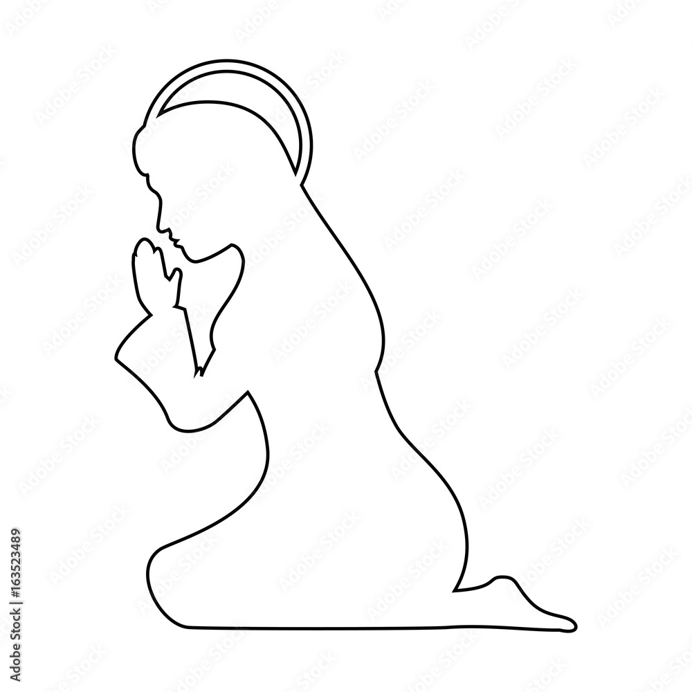 Virgin mary cartoon icon vector illustration graphic design Virgin mary cartoon icon vector illustration graphic design