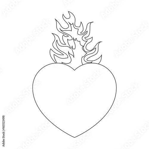 Catholic sacred heart symbol icon vector illustration graphic design