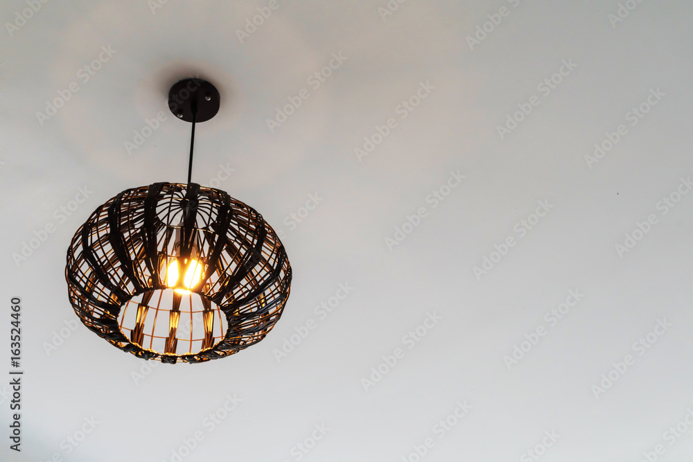 the wooden chandelier hanging lamp, for background