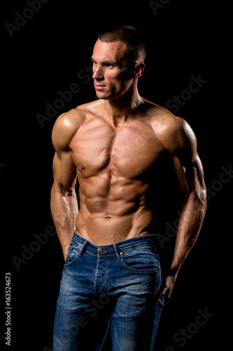 fitness muscular male model
