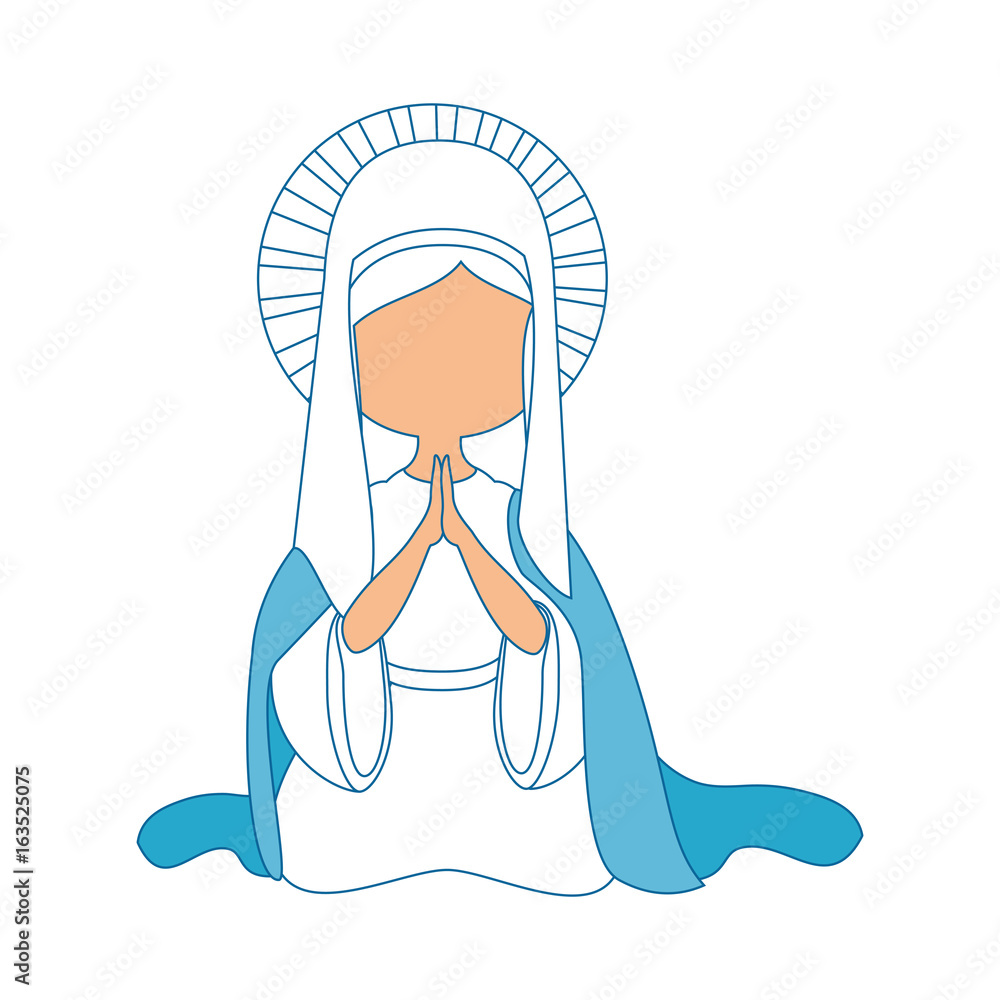 Virgin mary cartoon icon vector illustration graphic design Virgin mary cartoon icon vector illustration graphic design