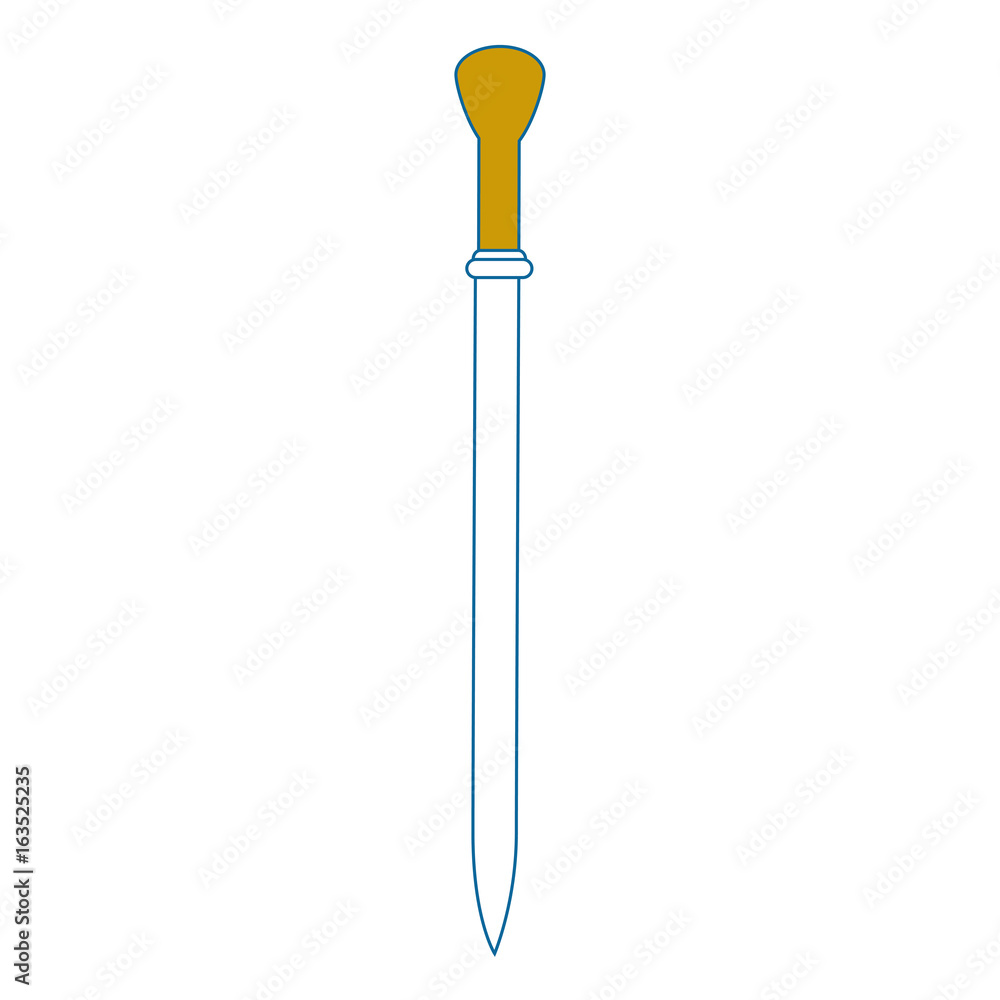 Mediaval sword weapon icon vector illustration graphic design Mediaval sword weapon icon vector illustration graphic design