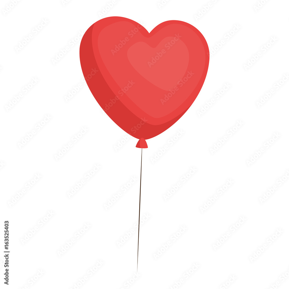 Cute heart balloons icon vector illustration graphic design