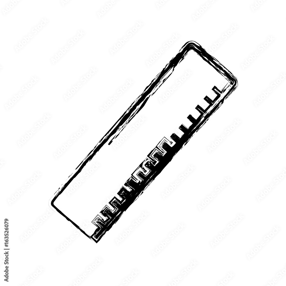 Fototapeta premium ruler icon over white background vector illustration