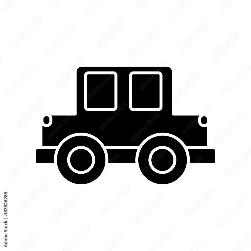 Fototapeta premium car icon over white background vector illustration