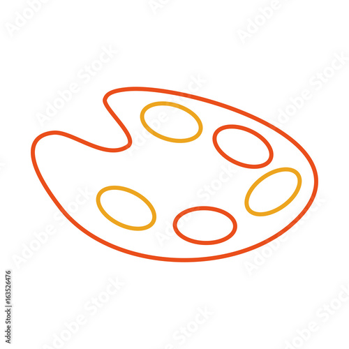 paint pallette isolated icon vector illustration design