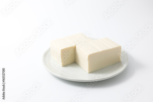 tofu isolated on white background