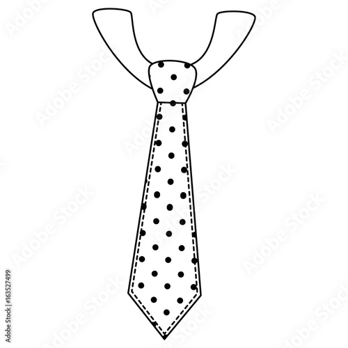 pointed tie accessory icon over white background vector illustration