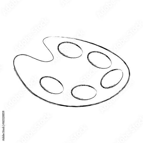 paint pallette isolated icon vector illustration design