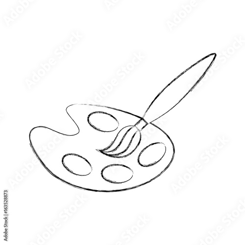 paint pallette isolated icon vector illustration design