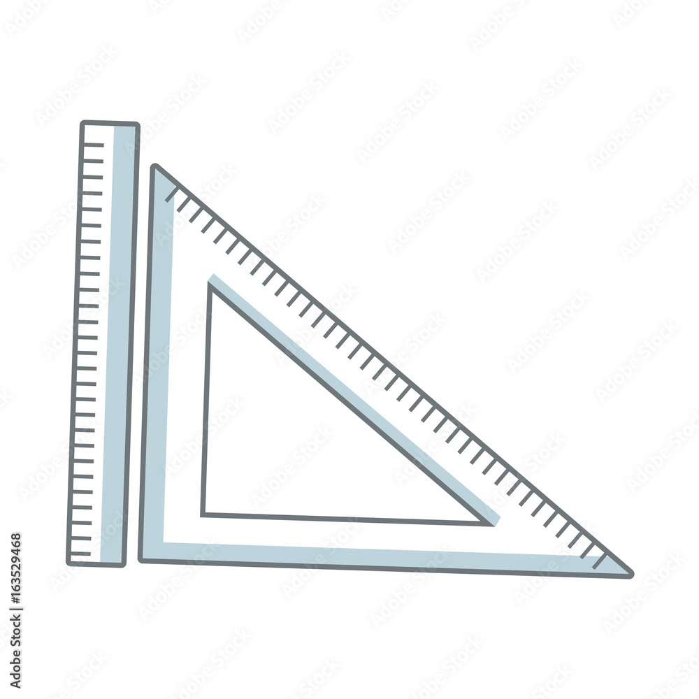ruler and triangle measuring element