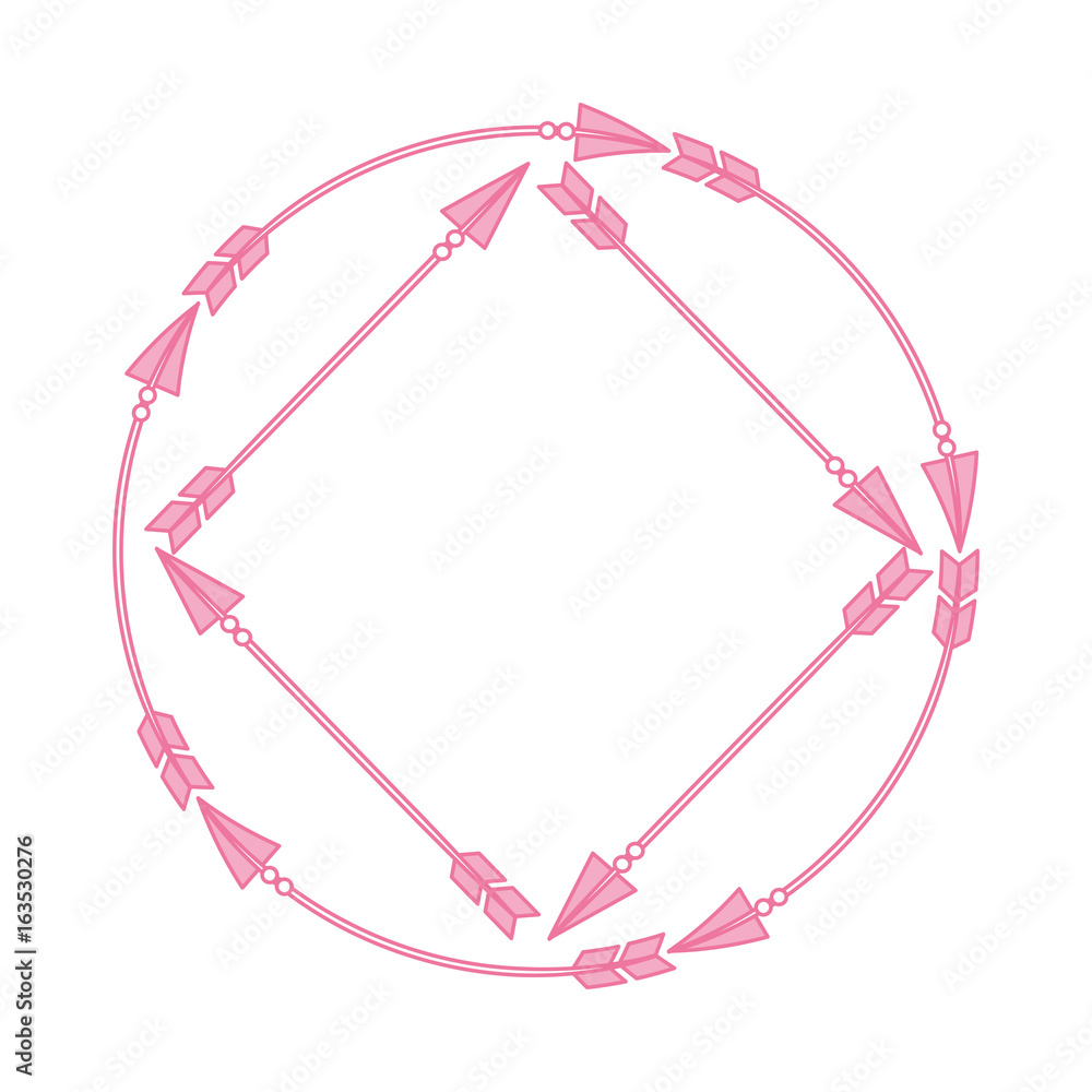 Decorative arrows boho style vector illustration design Decorative arrows boho style vector illustration design