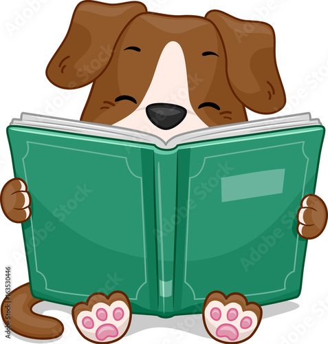 Dog Mascot Read Book