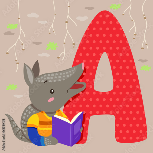 Alphabet Tile Armadillo