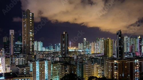 Wallpaper Mural Sham Shui Po, Hong Kong, 08 June 2017 -: Hong Kong building at night Torontodigital.ca