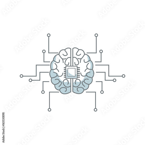 printed circuit board human brain center of computer system