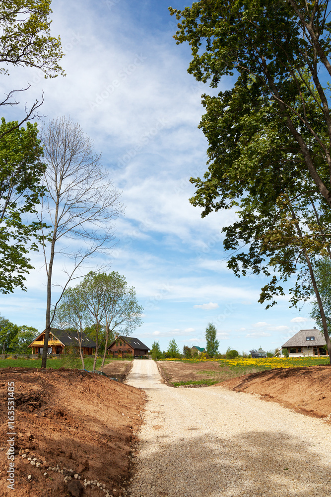 Fototapeta premium New road to new homes.
